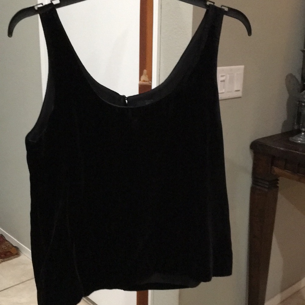 Black velvet tank